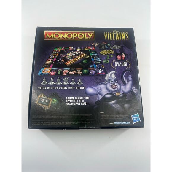 Monopoly Disney Villains Board Game 2020 Edition New Hasbro C3 - Picture 2 of 5